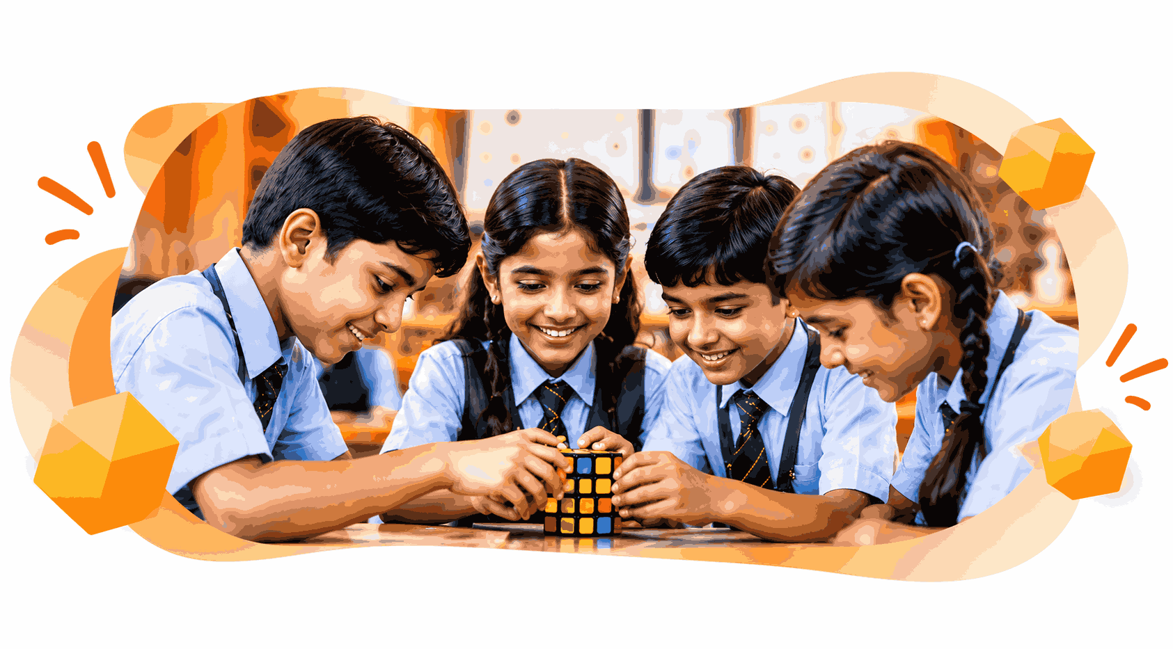 Students enjoying learning together